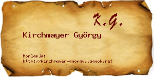 Kirchmayer György névjegykártya