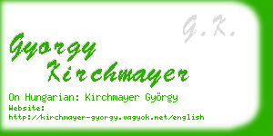 gyorgy kirchmayer business card